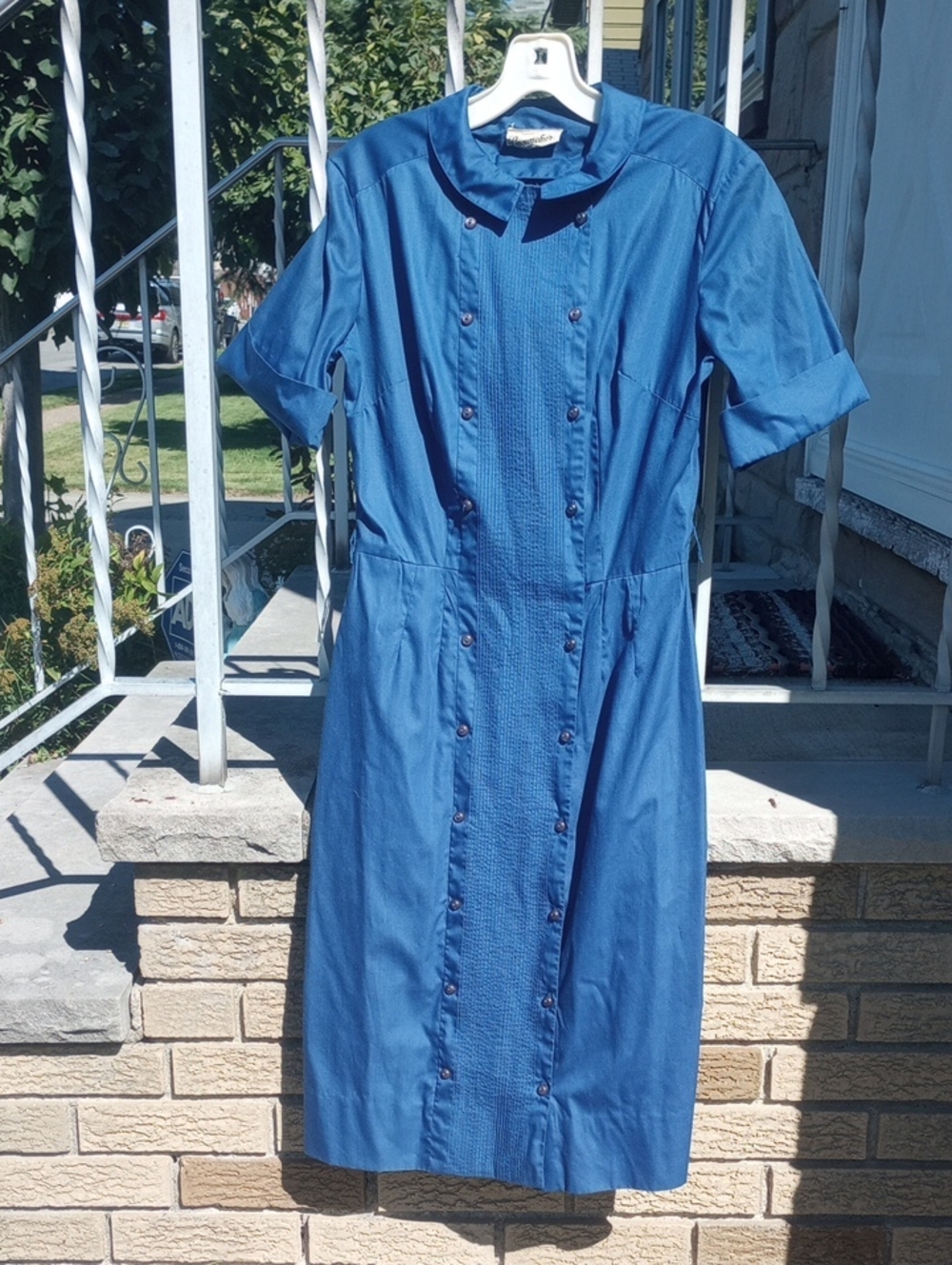 Pacemakers Juniors Navy Blue Cotton Vintage Retro Spring Summer Dress, Sz 9-11?
